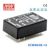 SCWN03B-12 3W 18～36V 转 12V 0.25A 非稳压单路输出DC-DC模块电源