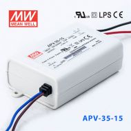 APV-35-15    35W    15V   2.4A 明纬牌恒压输出防水塑壳LED照明电源  