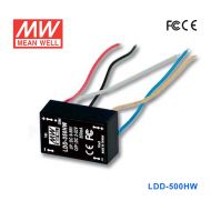 LDD-500HW 25W 9～56V输入,2～52V500mA输出DC-DC降压型恒流LED驱动器(引线型)