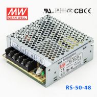 RS-50-48 50W 48V1.1A 单路输出明纬开关电源(G3系列-高性能内置有外壳)