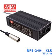 明纬NPB-240-12XLR 2/3段式12V13.5A输出铅酸/锂电池充电器240W