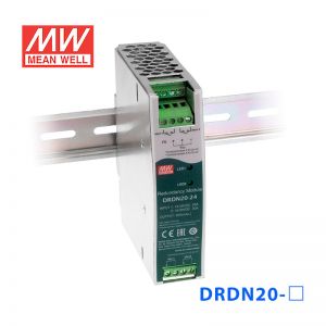 DRDN20-24台湾明纬24V 19~29Vdc 20A左右超薄宽度导轨型冗余模块
