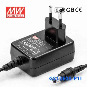 GS12E05-P1I 12W 5V2A 输出绿色能源明纬墙插电源适配器(欧式插头) 