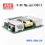 MPS-200-24 200W 24V8.4A 输出微漏电带PFC医用无外壳明纬开关电源