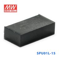 SPU01L-15 1W 5V 转 15V  非稳压单路输出明纬DC-DC转换模块电源
