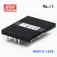 NSD15-12S5  15W  9.4~36V  输入 5V 稳压输出板上安装型明纬DC-DC变换电源