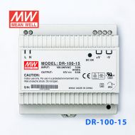 DR-100-15 100W 15V6.5A 单路输出Class II DIN导轨安装明纬开关电源