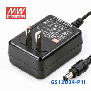 GS12U24-P1I 12W 24V0.5A 输出绿色能源明纬墙插电源适配器(美式插头) 