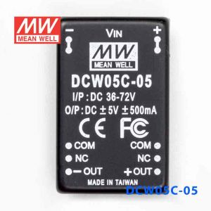 DCW05C-05  5W  36~72V  输入 ±5V  稳压双路输出明纬DC-DC转换模块电源