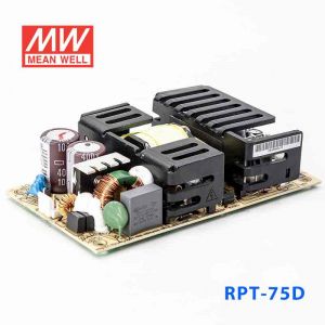 RPT-75D 75W  +5V 7A +24V 2A +12V 1A  三路输出绿色明纬医用无外壳电源