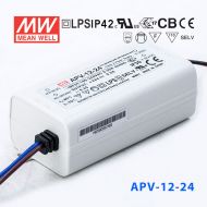 APV-12-24    12W   24V   0.5A 明纬牌恒压输出防水塑壳LED照明电源