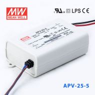 APV-25-5    25W    5V   3.5A 明纬牌恒压输出防水塑壳LED照明电源 