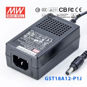 GST18A12-P1J  18W 12V1.5A高效能低空载损耗绿色节能桌上型适配器