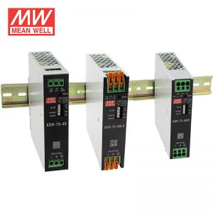 明纬75W导轨电源XDR-75-48PI超薄AC-DC工业国际安规认证48V0~1.56A输出