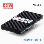 NSD10-12D15  10W  9.8~36V  输入  ±15V  稳压双路输出板上型明纬DC-DC变换电源