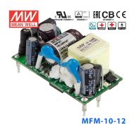MFM-10-12台湾明纬10.2W 80~264V输入12V0.85A输出医疗基板型电源