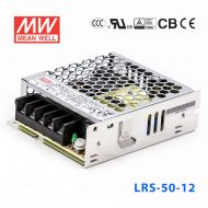 LRS-50-12 50W 12V 4.2A单路输出超薄型低空载损耗明纬开关电源