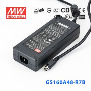 GS160A48-R7B 160W 48V3.34A 输出绿色能源明纬电源适配器(三线插口)