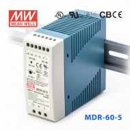 MDR-60-5 50W 5V10.5A 单输出低空载损耗DIN导轨型明纬电源