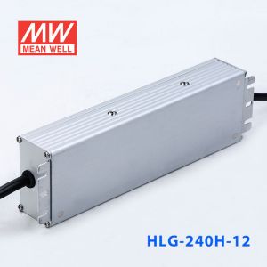 HLG-240H-12  192W  12V 16A 强耐环境恒压+恒流PFC高效铝壳IP67防水LED电源(引线接线) 