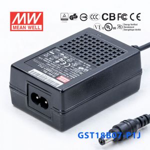 GST18B07-P1J  15W 7.5V2A高效能低空载损耗绿色节能桌上型适配器