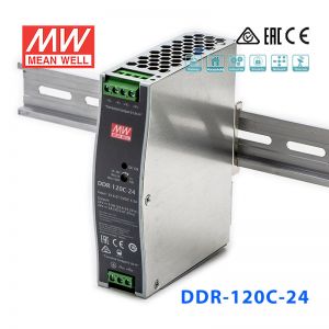 DDR-120C-24明纬120W 33.6~67.2V输入 24V5A输出导轨型DC-DC电源