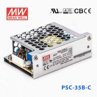 PSC-35B-C 35W 27.6V0.85A 单路输出带浮充电直流UPS明纬裸板加外壳安防电源 