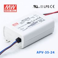 APV-35-24   35W    24V   1.5A 明纬牌恒压输出防水塑壳LED照明电源 