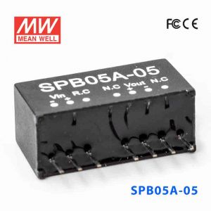 SPB05A-05  5W  9~18V  输入 5V  稳压单路输出明纬DC-DC转换模块电源
