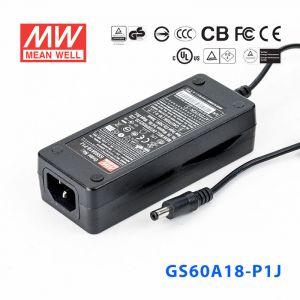 GS60A18-P1J 60W 18V3.3A 输出绿色能源明纬电源适配器(三线插口)