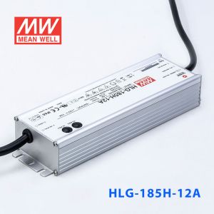 HLG-185H-12A  185W  12V 13A  强耐环境恒压+恒流PFC高效铝壳IP65防水LED电源(恒压恒流值可面板设定) 
