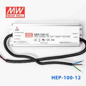 HEP-100-12 100W 12V 8.34A无风扇全密封IP68防护高效率明纬电源