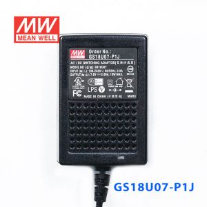 GS18U07-P1J 18W 7.5V2A 输出绿色能源明纬墙插电源适配器(美式插头) 