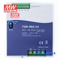 TDR-960-24 960W 24V40A 三相输入高效率高功率因素单路输出DIN导轨安装明纬开关电源