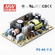 PS-45-7.5  45W  7.5V 5.4A  单路输出无外壳PCB板明纬开关电源