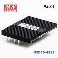 NSD15-48S3  15W 18~72V 输入 3.3V 稳压输出板上安装型明纬DC-DC变换电源