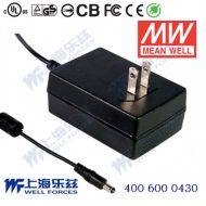 GS25U15-P1J 25W 15V1.66A 输出绿色能源明纬墙插电源适配器(美式插头) 