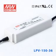 LPV-150-36   150W   36V    4.2A明纬牌恒压输出IP67防水塑壳LED照明电源