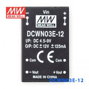 DCWN03E-12 3W 4.5~9V 转 ±12V 125mA 非稳压双路输出DC-DC模块电源