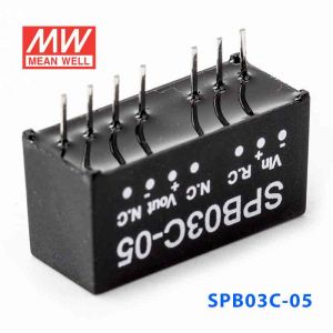 SPB03C-05  3W  36~72V  输入 5V  稳压单路输出明纬DC-DC转换模块电源
