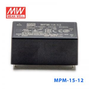 MPM-15-12台湾明纬15W 80~264V输入 12V1.25A输出医疗基板型电源