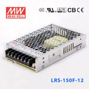 LRS-150F-12 150W 12V12.5A输出 (全电压输入型)明纬超薄高性能开关电源