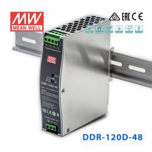 DDR-120D-48明纬120W 67.2~154V输入 48V2.5A输出导轨型DC-DC电源