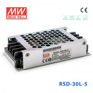 RSD-30L-5 30W 18~72V输入 5V 6A 输出铁道专用明纬DC-DC转换电源