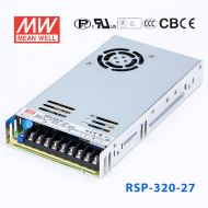 RSP-320-27 320W 27V11.9A 单路输出带功率因素校正超薄型明纬开关电源