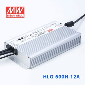 HLG-600H-12A  480W  12V 40A  强耐环境恒压+恒流PFC高效铝壳IP65防水LED电源(恒流值通过内部电位器调整)
