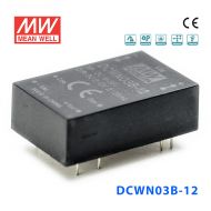 DCWN03B-12 3W 18~36V 转 ±12V 125mA 非稳压双路输出DC-DC模块电源