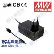 GS36E48-P1J 36W 48V0.75A 输出绿色能源明纬墙插电源适配器(欧式插头)