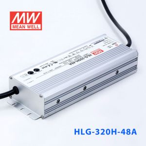 HLG-320H-48A  320W  48V 6.7A  强耐环境恒压+恒流PFC高效铝壳IP65防水LED电源(恒压恒流值可面板设定) 