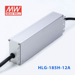 HLG-185H-12A  185W  12V 13A  强耐环境恒压+恒流PFC高效铝壳IP65防水LED电源(恒压恒流值可面板设定) 